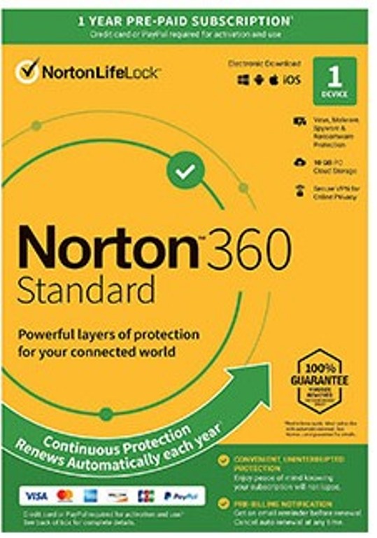 NORTON 360 STANDARD FOR 1 DEVICE